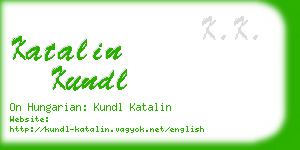 katalin kundl business card